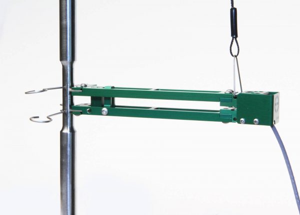short gauge length axial extensometer with miniature aluminum specimen Model 3442 long travel option
