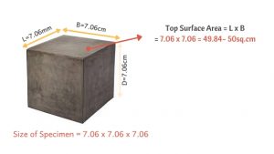 cement speciment for compressive strength of cement