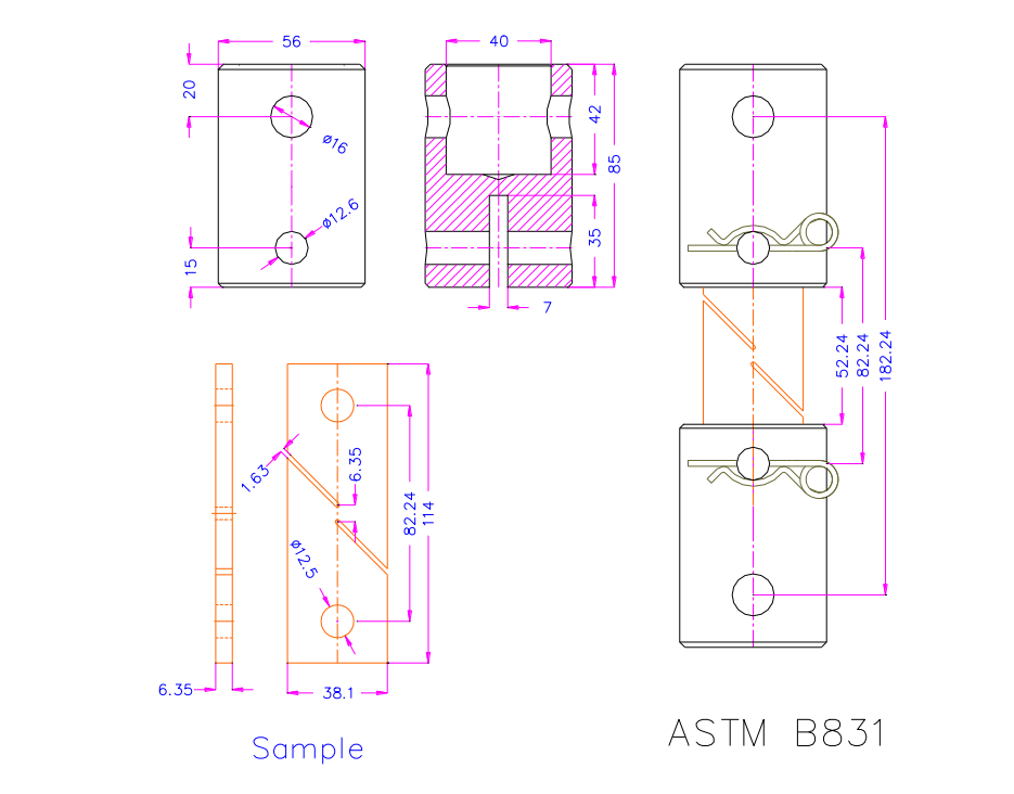ASTM B831 Test Fixture